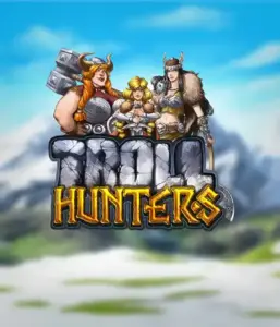 Enter the realm of "Troll Hunters," where bold Viking warriors stand ready to battle their foes. The logo displays a pair of Vikings, male and female, armed and ready, set against a cold mountainous backdrop. They emanate bravery and might, symbolizing the spirit of the game's adventurous theme.